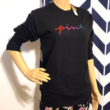 Load image into Gallery viewer, Victoria&#39;s Secret PINK Rainbow Glitter Bling Tee
