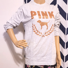 Load image into Gallery viewer, Victoria&#39;s Secret PINK Rose Gold Bling Tee
