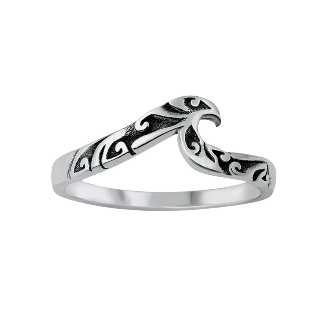 Sterling Silver Wave Ring