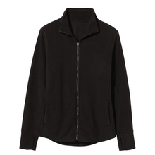 Load image into Gallery viewer, Zip up Fleece Sweater Jacket in Onyx
