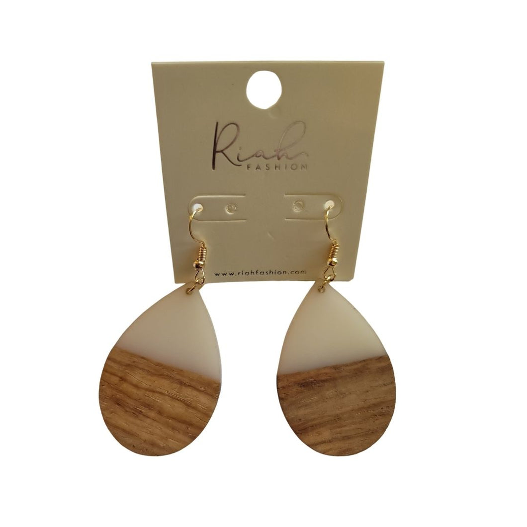 Ivory & Wood Earrings