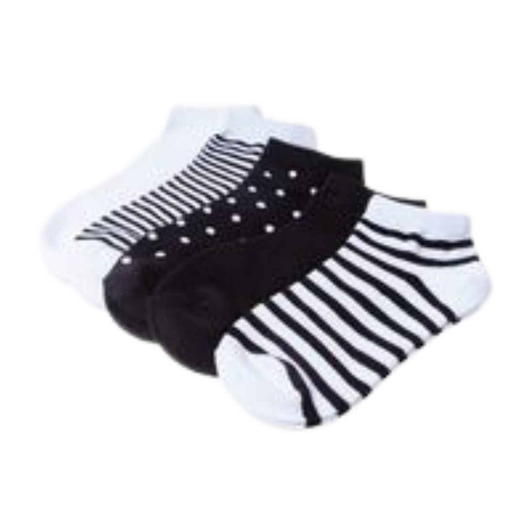 Black & White Ankle Socks Set