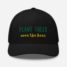 Load image into Gallery viewer, Plant Trees Save Bees Mesh Baseball Hat
