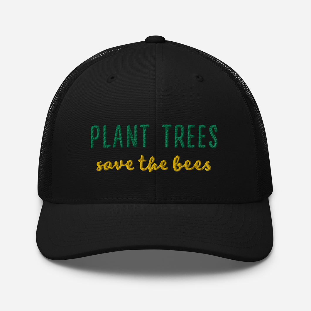 Plant Trees Save Bees Mesh Baseball Hat