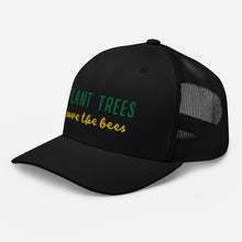 Load image into Gallery viewer, Plant Trees Save Bees Mesh Baseball Hat
