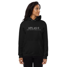 Load image into Gallery viewer, Atlas White Embroidered Unisex Fleece Hoodie
