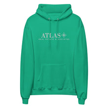 Load image into Gallery viewer, Atlas White Embroidered Unisex Fleece Hoodie
